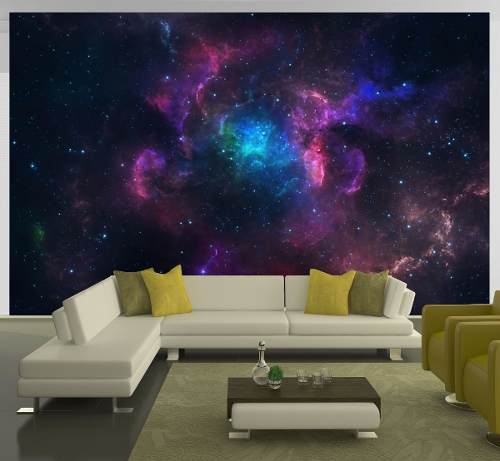 Papel De Parede Estrelas Galaxia Espaço M² Nsp40 Papeis Master